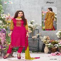 Mehta Purple Wholesale Cotton Printed Dress material