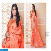 KESSI PRESENT RANGAT CHIFFON GEORGETTE PRINTED DESIGNER SAREE WHOLESALE