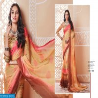 KESSI PRESENT RANGAT CHIFFON GEORGETTE PRINTED DESIGNER SAREE WHOLESALE