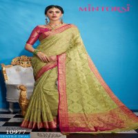 MINTORSI LAUNCHING 10971 TO 10978 COTTON JAQUARD DESIGNER SILK SAREE DEALER IN SURAT