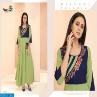 VARDAN DESIGNER GULNAZ VOL 3 RAYON LONG KURTI CATLOG COLLECTION