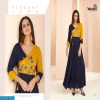 VARDAN DESIGNER GULNAZ VOL 3 RAYON LONG KURTI CATLOG COLLECTION