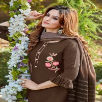 Parra Chunnri Vol-5 Wholesale Hand Work Kurti With Dupatta