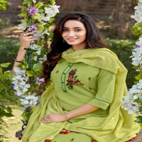 Parra Chunnri Vol-5 Wholesale Hand Work Kurti With Dupatta