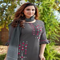 Parra Chunnri Vol-5 Wholesale Hand Work Kurti With Dupatta