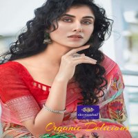 SHVETAMBAR PRESENT ORGANIC DELICIOUS ORGANZA FANCY CLASSY STUNNING FANCY SAREE