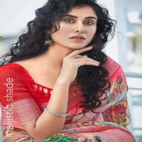 SHVETAMBAR PRESENT ORGANIC DELICIOUS ORGANZA FANCY CLASSY STUNNING FANCY SAREE