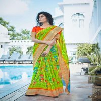 SHVETAMBAR PRESENT ORGANIC DELICIOUS ORGANZA FANCY CLASSY STUNNING FANCY SAREE
