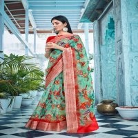 SHVETAMBAR PRESENT ORGANIC DELICIOUS ORGANZA FANCY CLASSY STUNNING FANCY SAREE