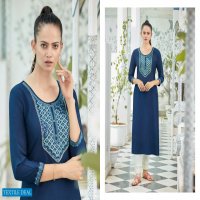 Kivi Kites Vol-2 Wholesale Silk With Embroidery Long Kurtis