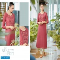 Kivi Kites Vol-2 Wholesale Silk With Embroidery Long Kurtis