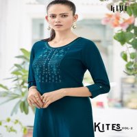 Kivi Kites Vol-2 Wholesale Silk With Embroidery Long Kurtis