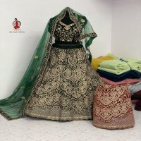 KB-1045 Colour wholesale 9000 Velvet Lehengas Choli