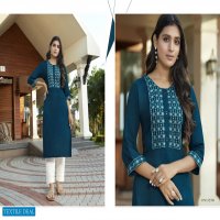 Kivi Harlee Wholesale Reyon With Embroidery Work Kurtis