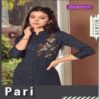 Rangmaya Pari Wholesale Rayon Dobby Kurtis