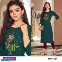 Rangmaya Pari Wholesale Rayon Dobby Kurtis