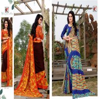 Kodas Jackpot Vol-92 Wholesale Reninal Printed Saree With Pallu