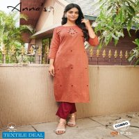 100 Miles Annas Wholesale Kurti With Pant Combo