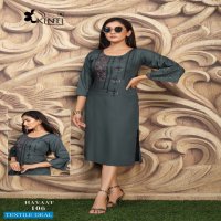 Kinti Hayaat Wholesale Straight Reyon Kurtis