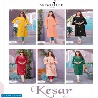 Wooglee Kesar Vol-3 Wholesale Kurti With Pant Catalogs