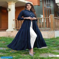 Blue Hill Amayra Wholesale Long Gown With Side Cut Kurtis
