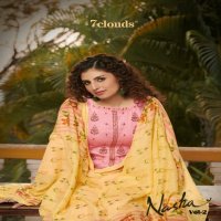 7 Cloud Nasha Vol-2 Wholesale Pure Zaam Print With Kashmiri Embroidery Dress