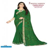 SEEMA SAREE CELEBRATIONS 60 GRAM PRINTED CHUNARI SAREE WHOLESALER