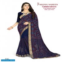 SEEMA SAREE CELEBRATIONS 60 GRAM PRINTED CHUNARI SAREE WHOLESALER