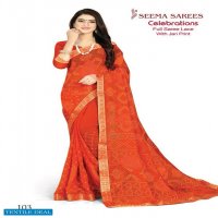 SEEMA SAREE CELEBRATIONS 60 GRAM PRINTED CHUNARI SAREE WHOLESALER