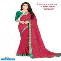 SEEMA SAREE CELEBRATIONS 60 GRAM PRINTED CHUNARI SAREE WHOLESALER