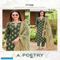 SYASII FLORENCE READYMADE SILK SLUB SALWAR KAMEEZ FOR CASUAL STYLE