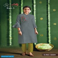 RAJI VOL 5 BY LILLY COTTON WORK LONG KURTI WITH PANT COLLECTION