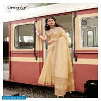 LIFESTYLE STARGOLD LINEN COTTON PRINTED SAREE ONLINE SUPPLIER