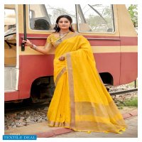 LIFESTYLE STARGOLD LINEN COTTON PRINTED SAREE ONLINE SUPPLIER