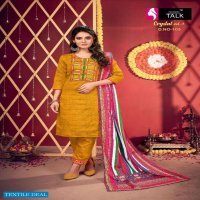 CRYSTAL VOL 1 BY FASHION TALK HEAVY SILK LINING WITH EMBROIDERY WORK AND HANDWORK READYMADE SUIT