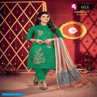 CRYSTAL VOL 1 BY FASHION TALK HEAVY SILK LINING WITH EMBROIDERY WORK AND HANDWORK READYMADE SUIT