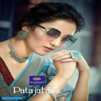 PATAJAL SILK BY SHVETAMBAR TABBY SILK DESIGNER SAREE WITH KUTTU BORDER