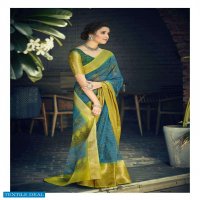 PATAJAL SILK BY SHVETAMBAR TABBY SILK DESIGNER SAREE WITH KUTTU BORDER
