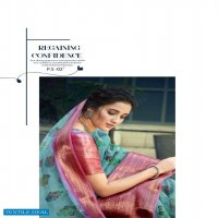 PATAJAL SILK BY SHVETAMBAR TABBY SILK DESIGNER SAREE WITH KUTTU BORDER
