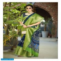 PATAJAL SILK BY SHVETAMBAR TABBY SILK DESIGNER SAREE WITH KUTTU BORDER