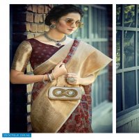 PATAJAL SILK BY SHVETAMBAR TABBY SILK DESIGNER SAREE WITH KUTTU BORDER