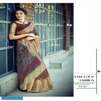 PATAJAL SILK BY SHVETAMBAR TABBY SILK DESIGNER SAREE WITH KUTTU BORDER