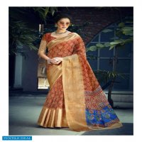 PATAJAL SILK BY SHVETAMBAR TABBY SILK DESIGNER SAREE WITH KUTTU BORDER