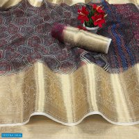 PATAJAL SILK BY SHVETAMBAR TABBY SILK DESIGNER SAREE WITH KUTTU BORDER