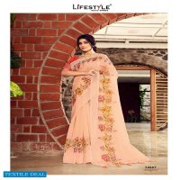 LIFESTYLE VASUNDHARA COTTON PRINTED LINEN COTTON SAREE SUPPLIER