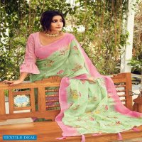 LIFESTYLE VASUNDHARA COTTON PRINTED LINEN COTTON SAREE SUPPLIER