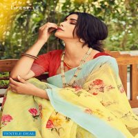 LIFESTYLE VASUNDHARA COTTON PRINTED LINEN COTTON SAREE SUPPLIER