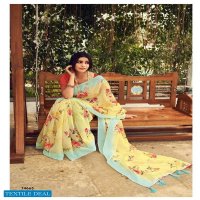 LIFESTYLE VASUNDHARA COTTON PRINTED LINEN COTTON SAREE SUPPLIER