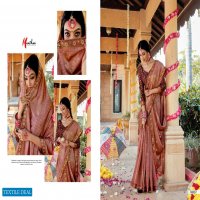 Manthan Divyam Wholesale Pure Vichitra Foil Print Sarees