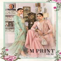 M PRINT VOL 9 BY SHRADDHA LAWN COTTON PAKISTANI DESIGNER SUITS